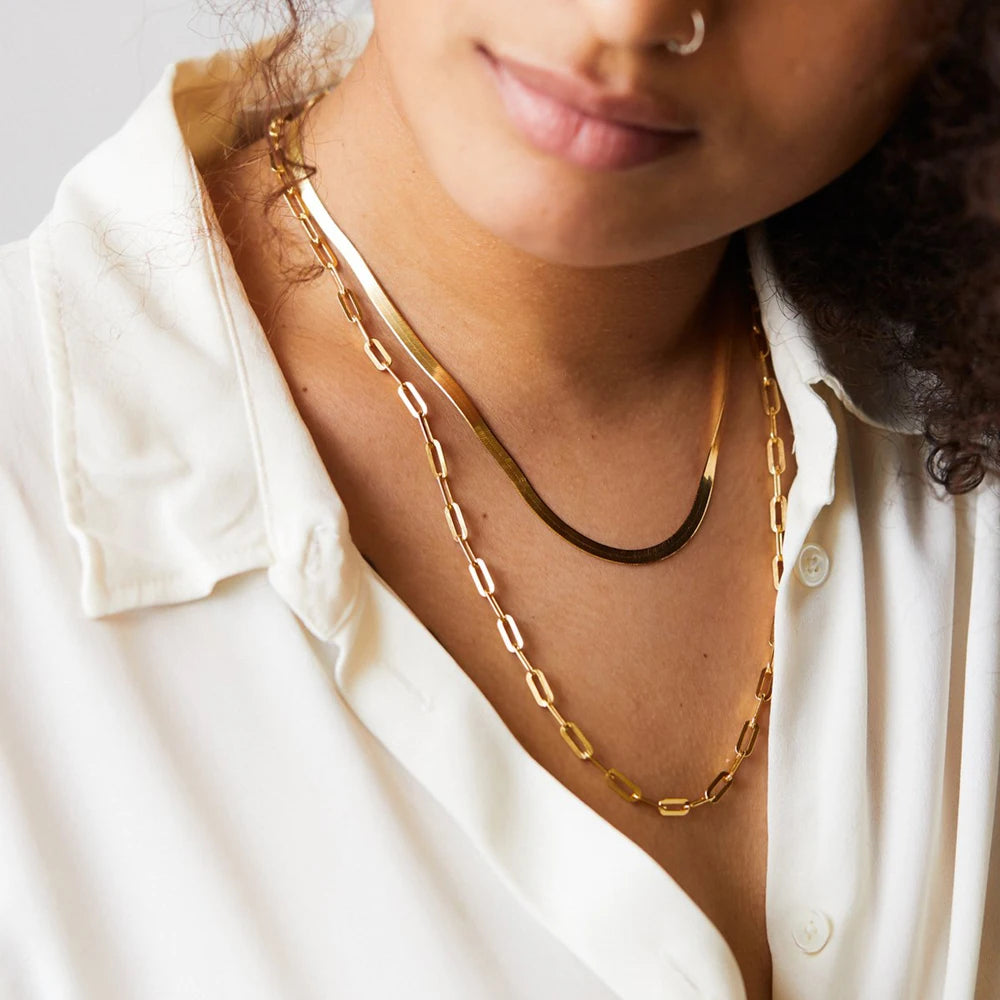 Gold Paperclip Necklace