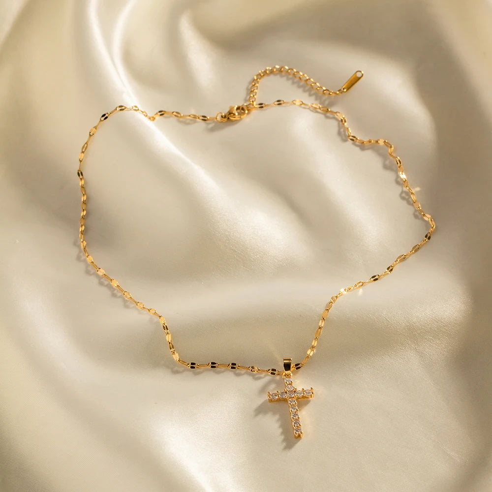 Crystal Cross Necklace