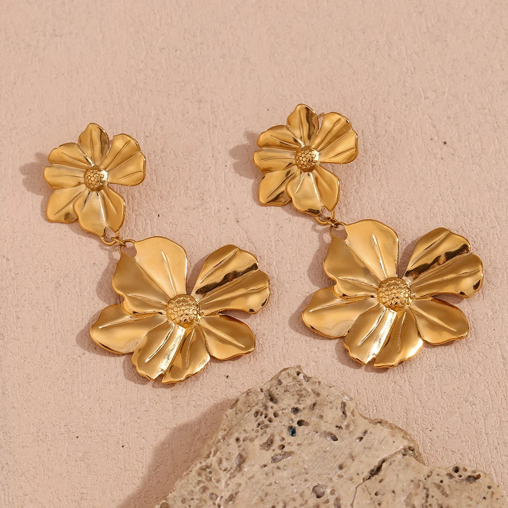 Blossom Golden Earrings