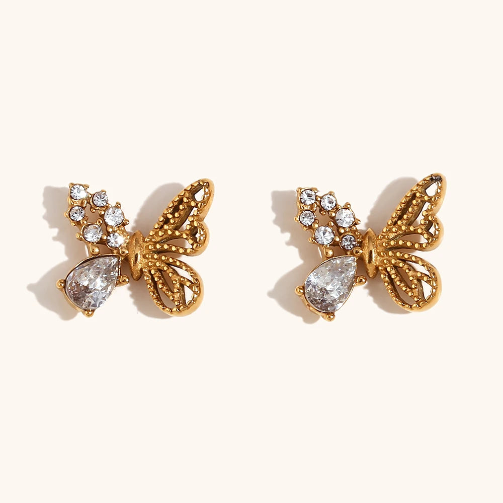 Butterfly Crystal Earrings