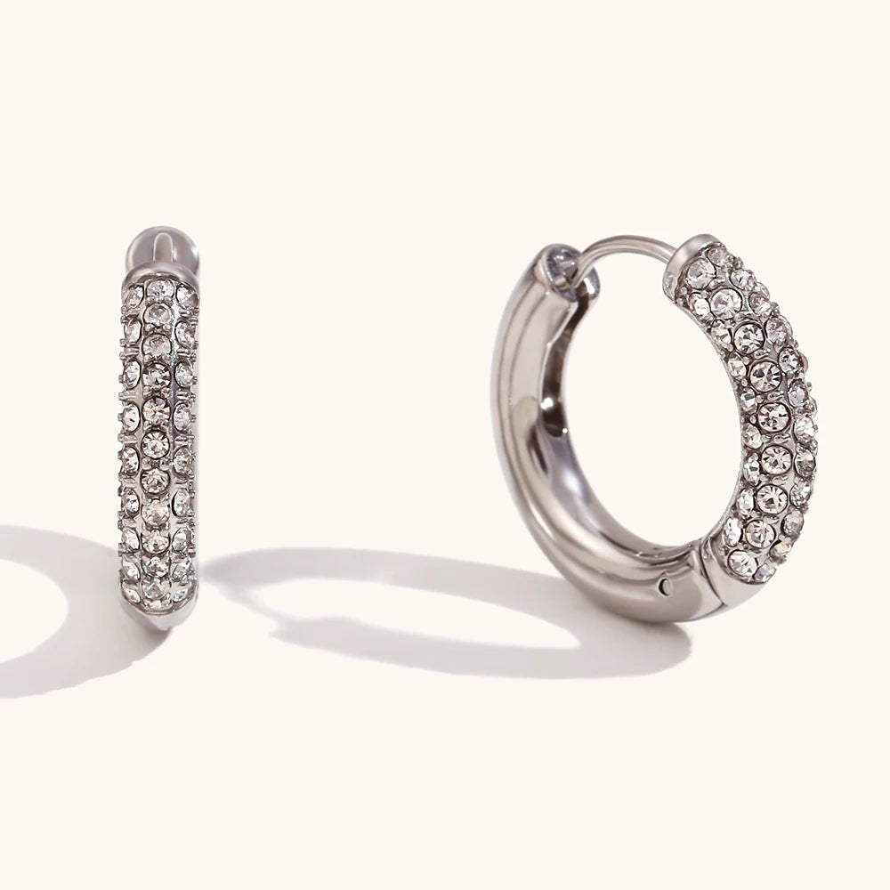 Classic Crystal Hoop Earrings