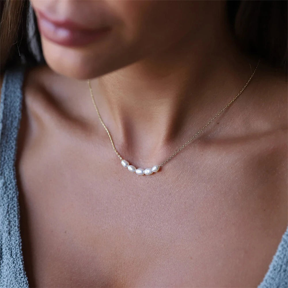 Stacked Pearl Necklace