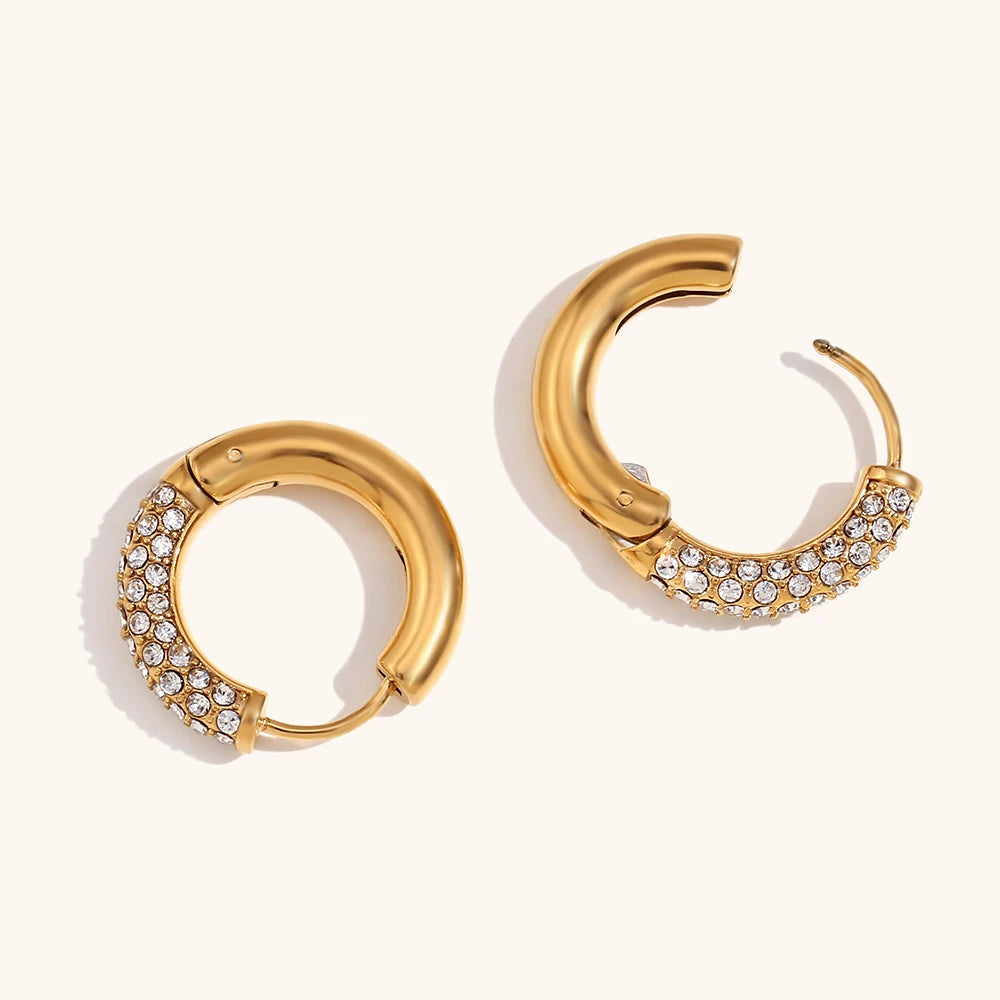 Classic Crystal Hoop Earrings