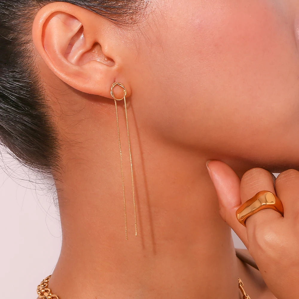 Golden Tassel Earrings