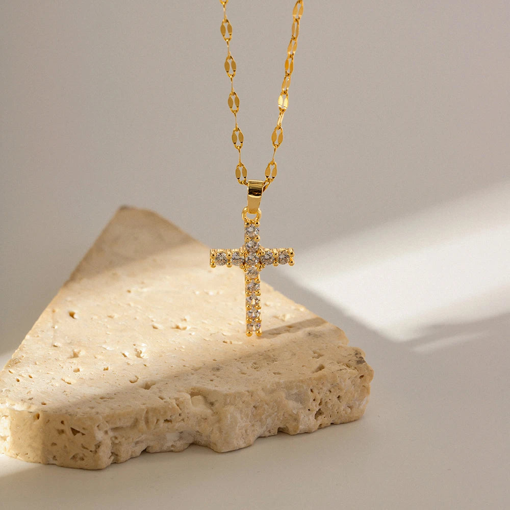 Crystal Cross Necklace