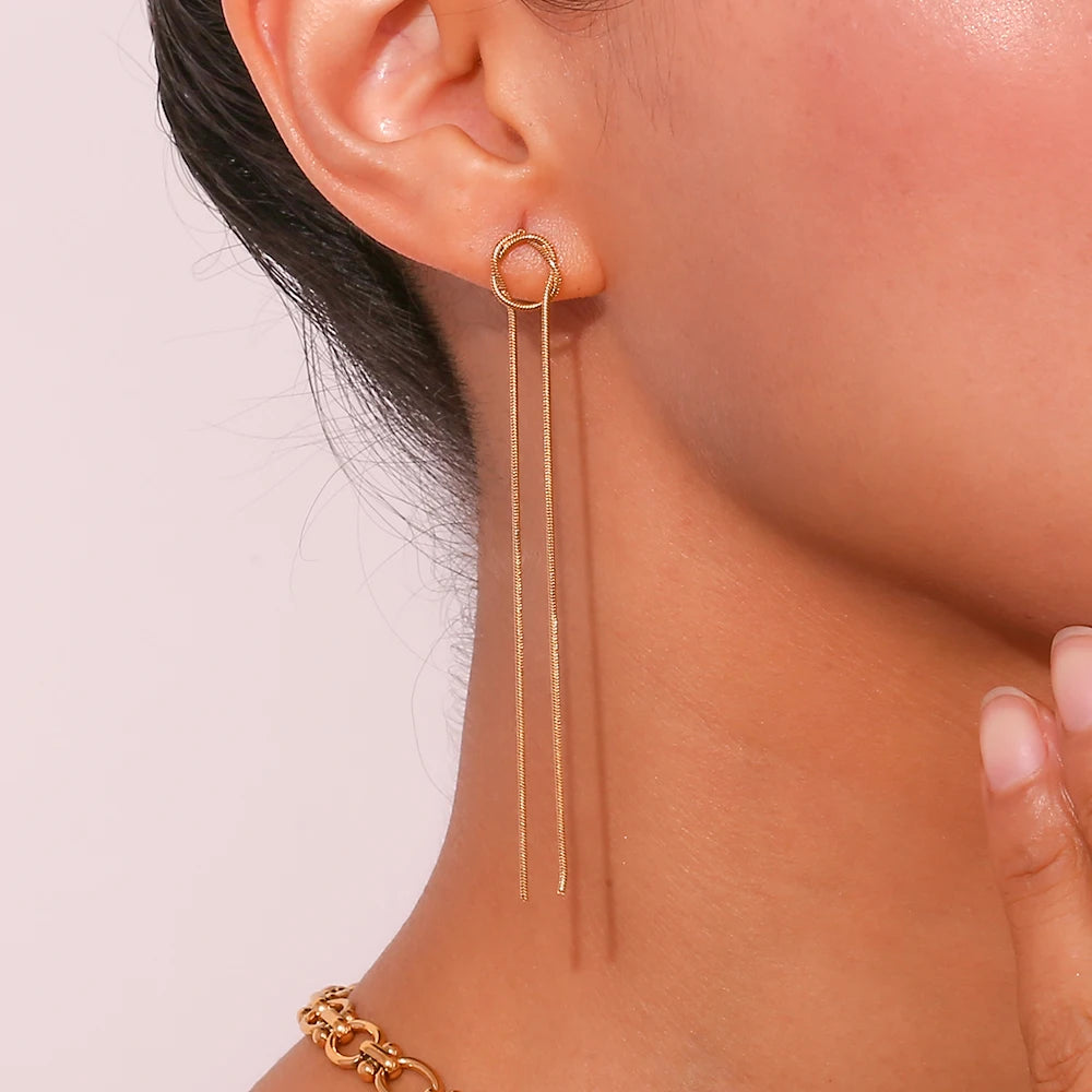 Golden Tassel Earrings