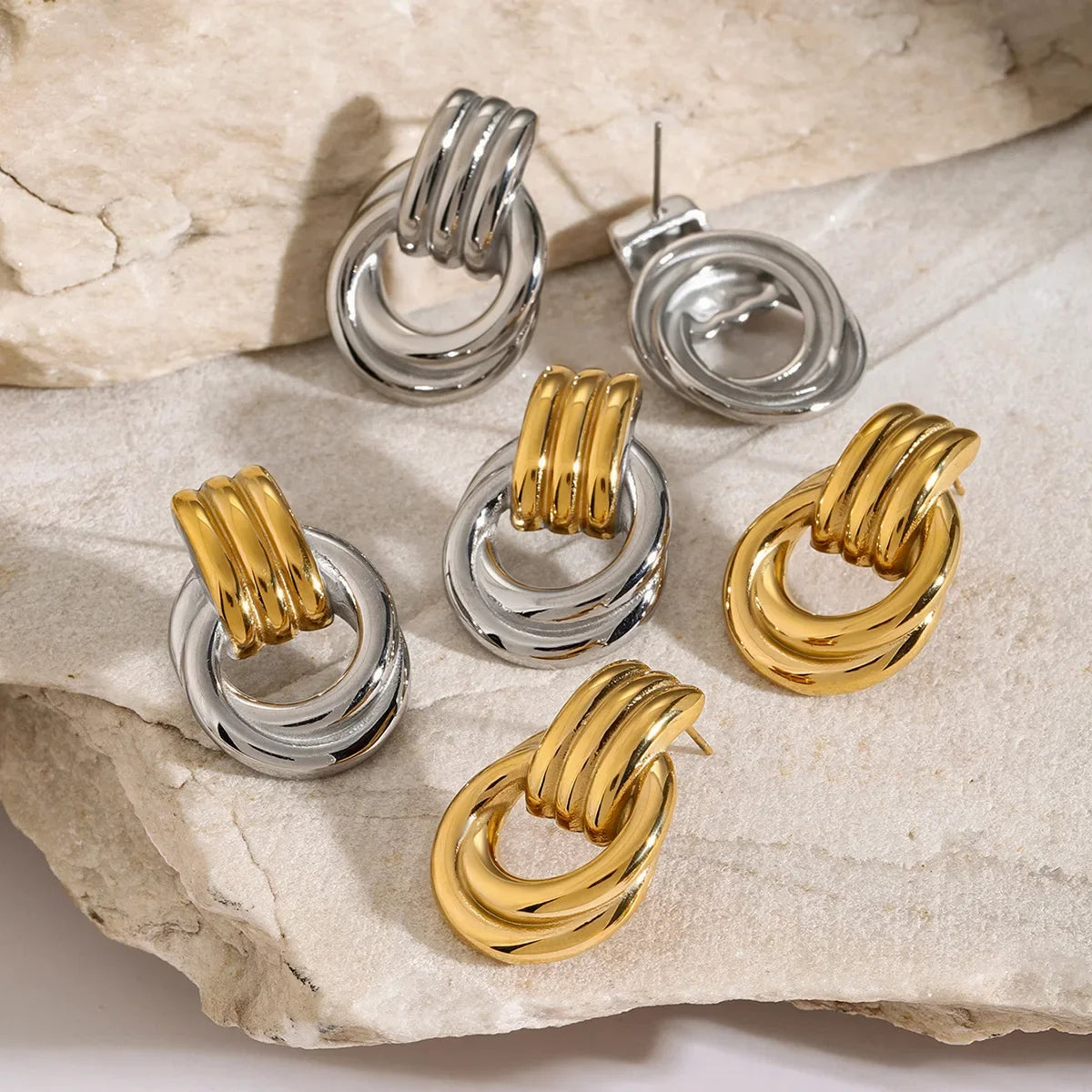 Layered Cicle Earrings