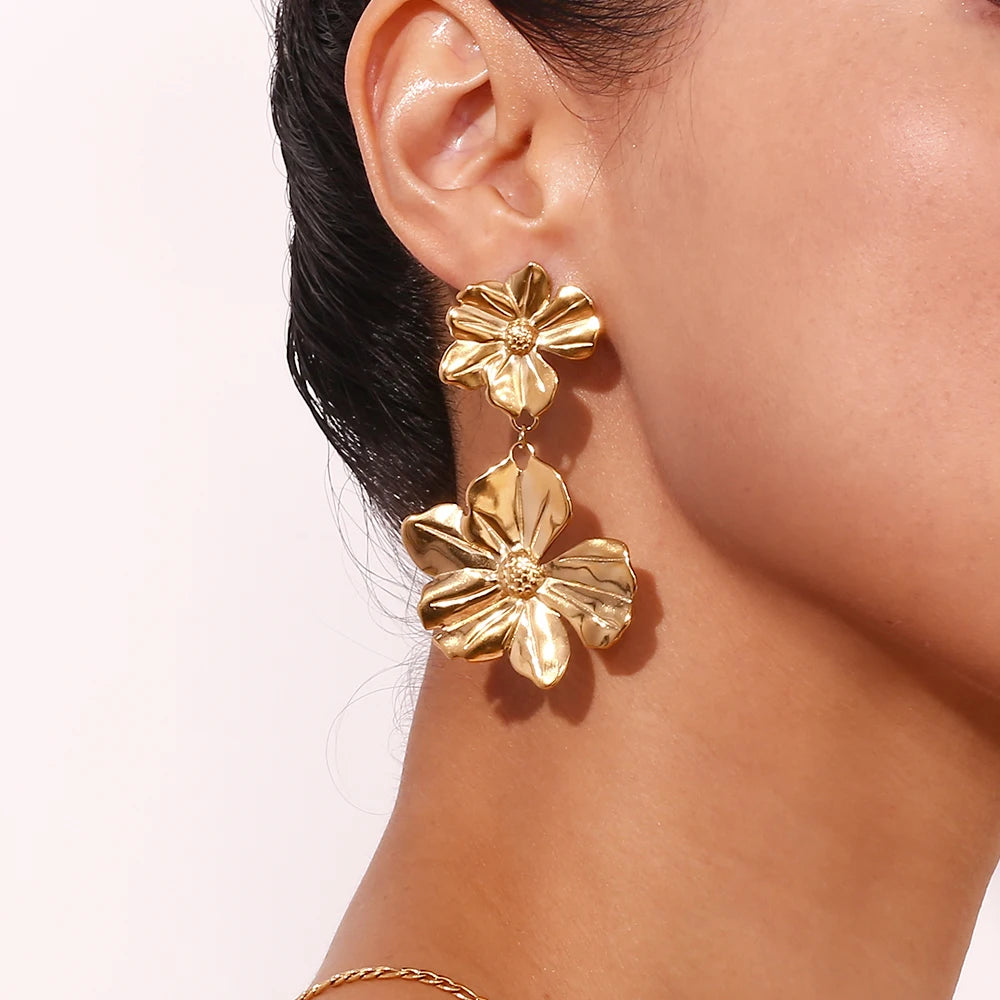 Blossom Golden Earrings