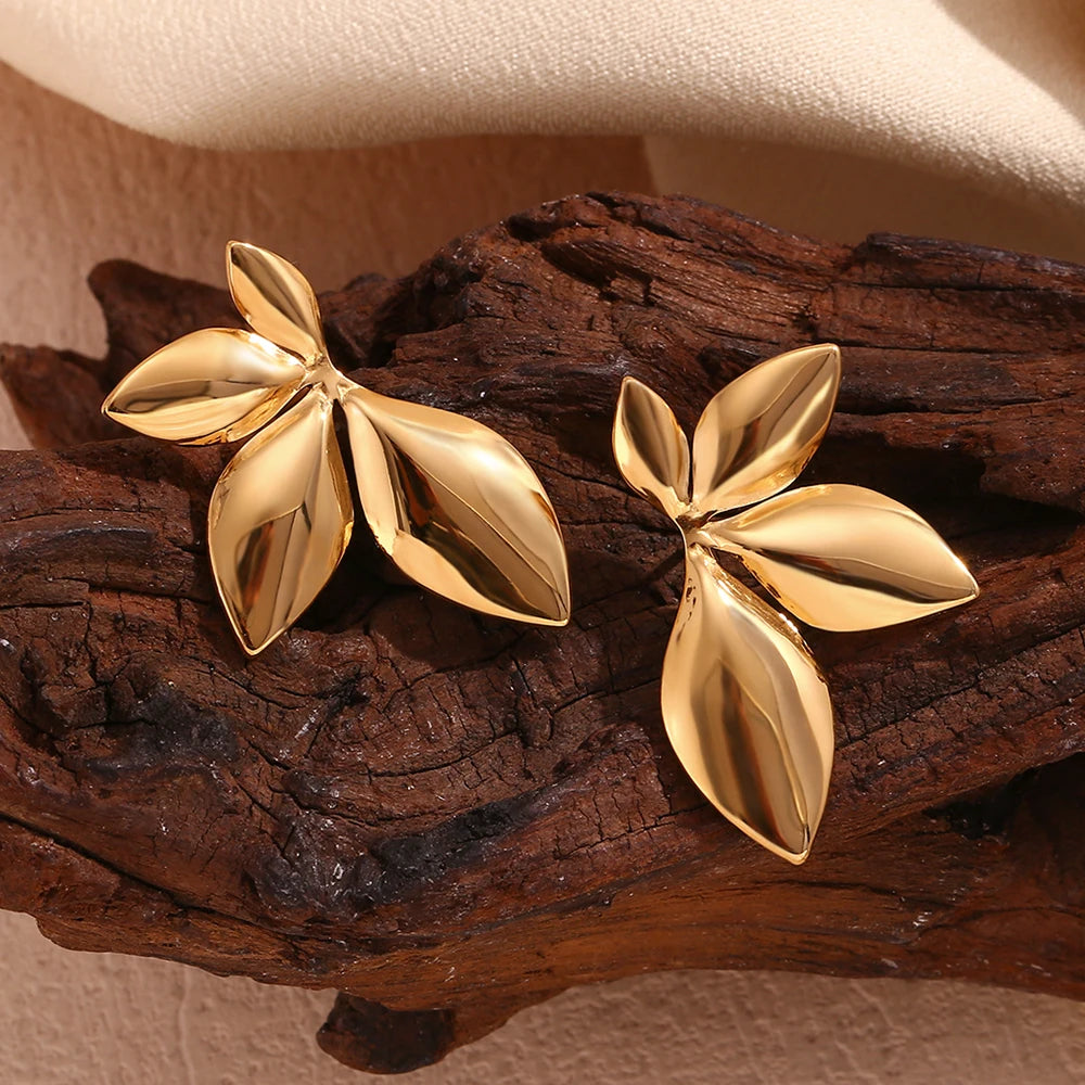 Foliage Golden Earrings