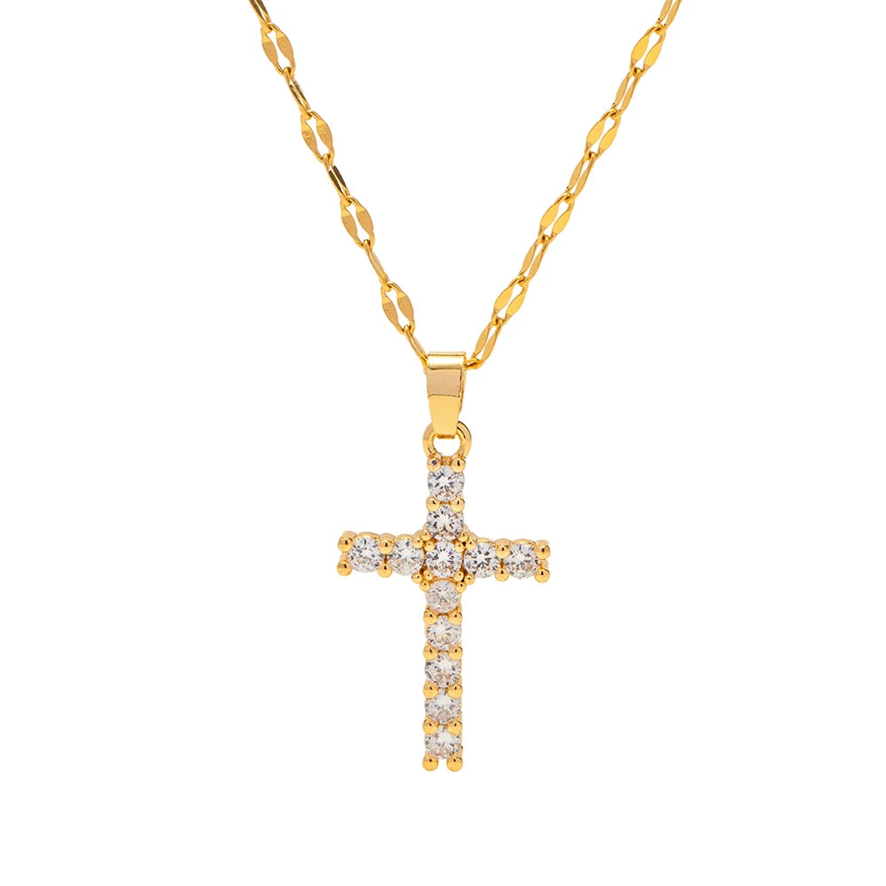 Crystal Cross Necklace