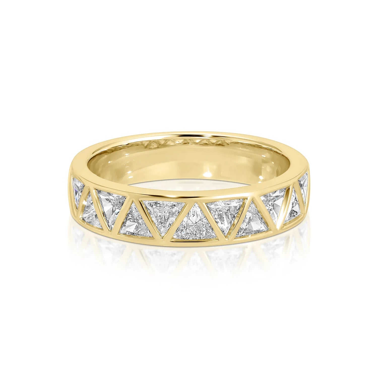 Gold Triangle Crystal Ring