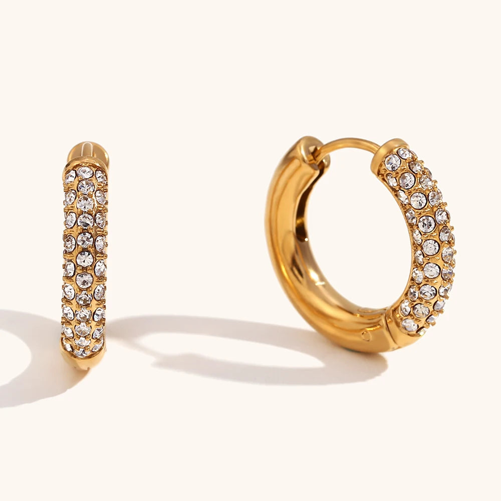 Classic Crystal Hoop Earrings